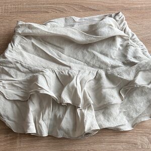 Zara Cream Ruffle Skort